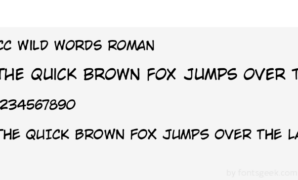 Cc Wild Words Roman Font