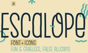 Escalope-Font.jpg Escalope Typeface Family Font