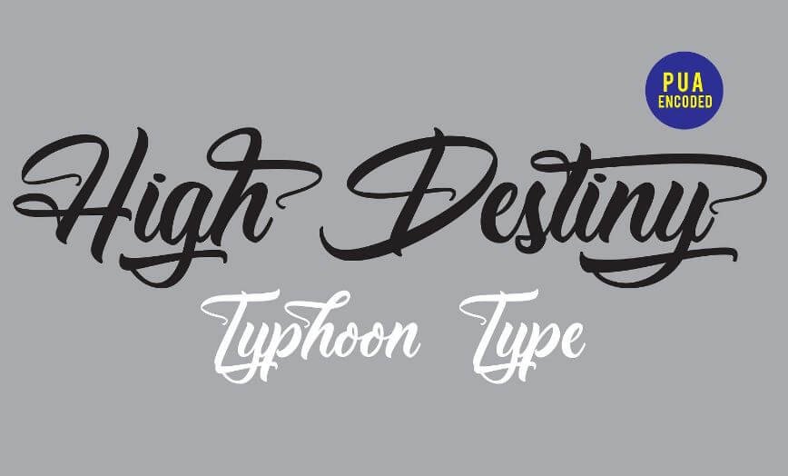High Destiny Script Font