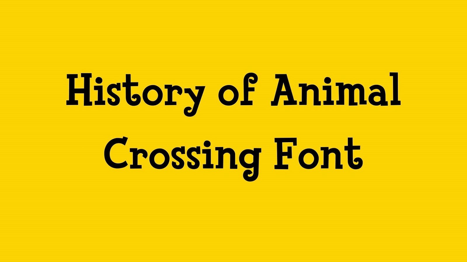 Animal Crossing Font