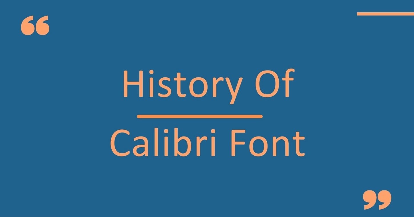 Calibri Font