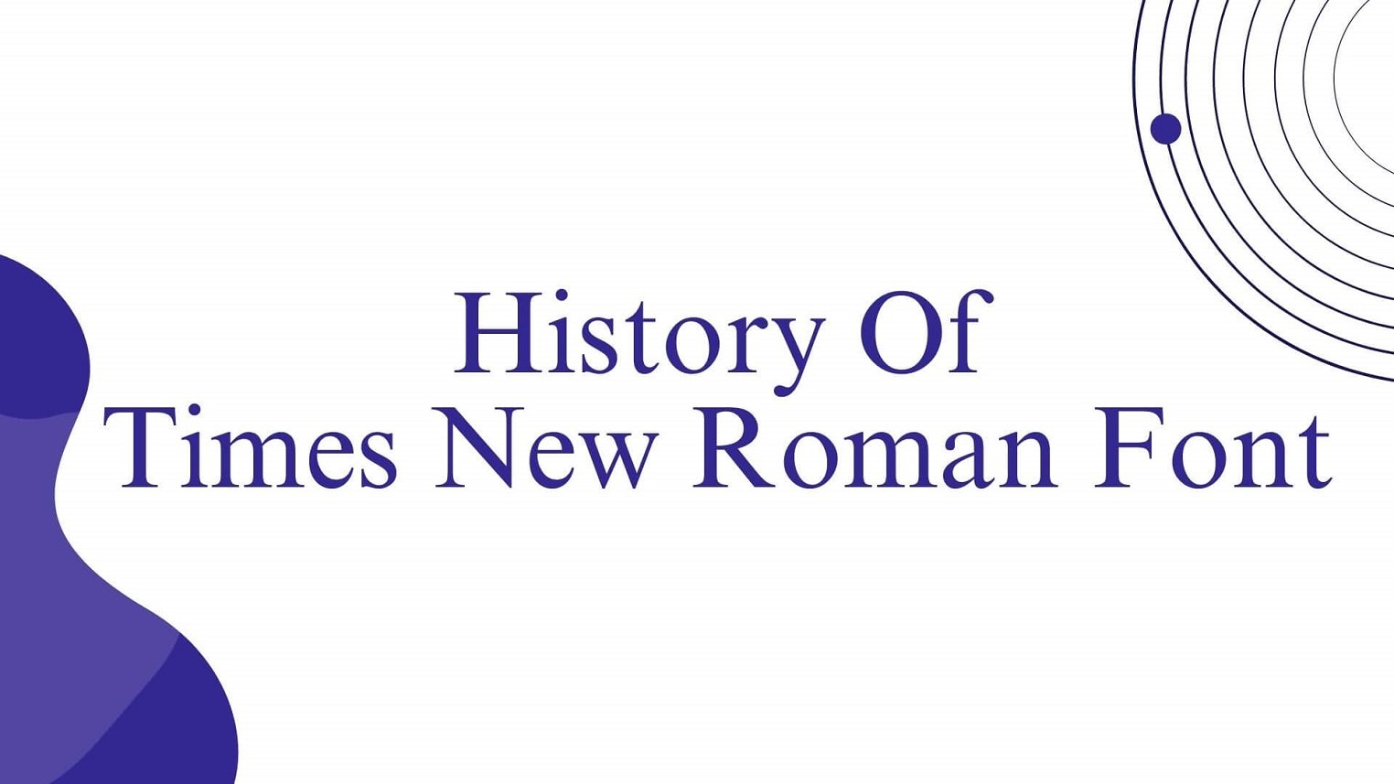 Times New Roman Font