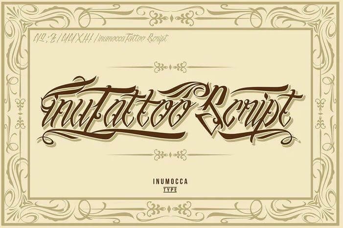 Inumocca Tattoo Script Font