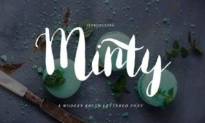 Minty Brush Font