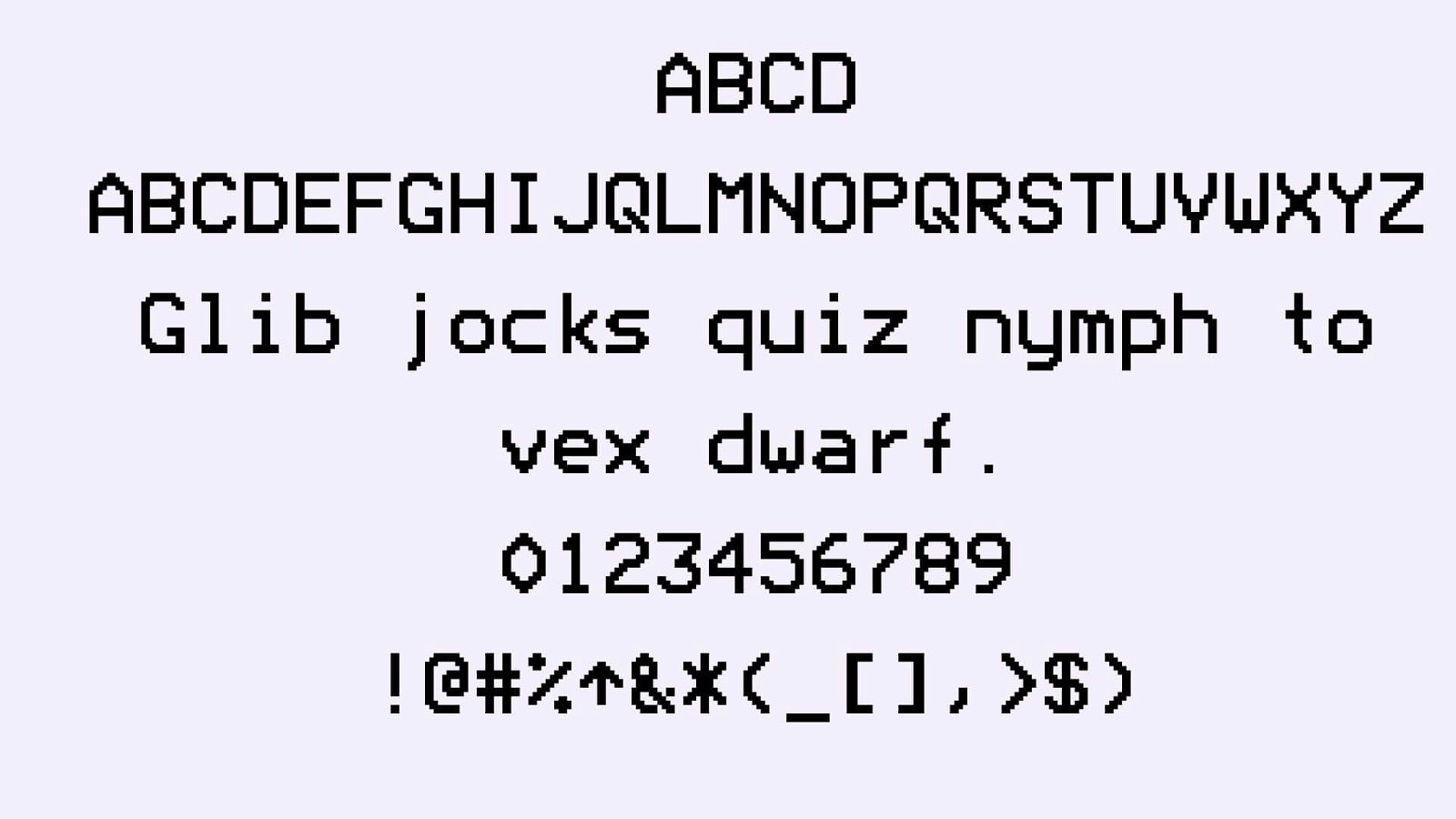 ModeSeven Font