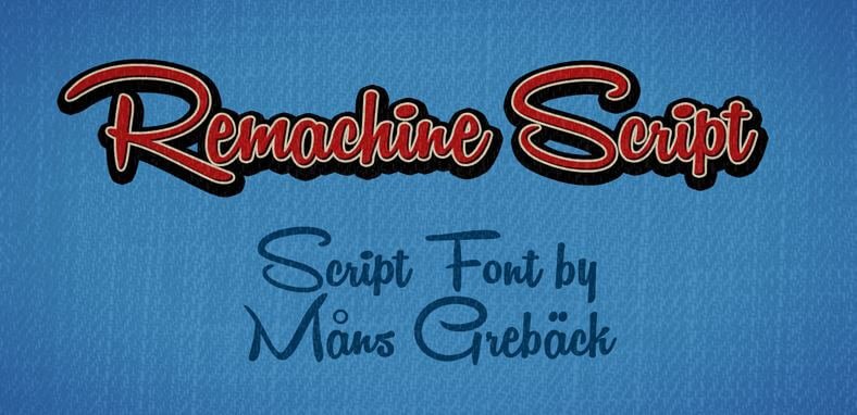 Remachine Script Font