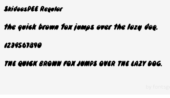 Skidoospee Regular Font