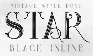 Star Black Inline Font