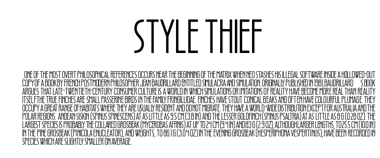 Style Thief Font