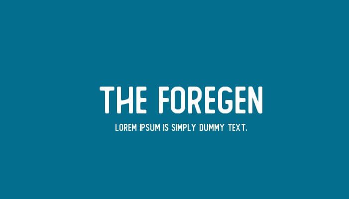 The Foregen Vintage Font
