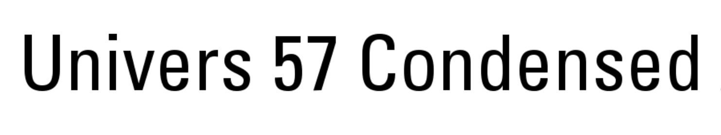 Univers 57 Condensed Font