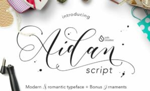 Aidan Romantic Script Font