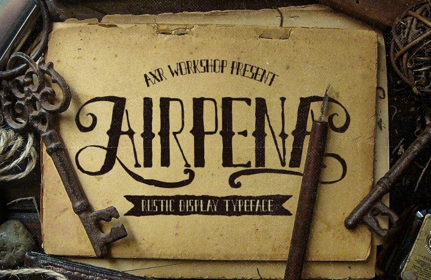 Airpena-font.jpg Airpena Rustic Font