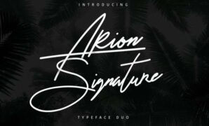 Arion Signature Typeface Font