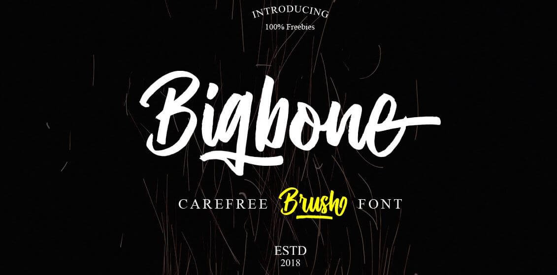 Bigbone-font.jpg Bigbone Brush Font
