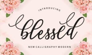 Blessed-font.jpg Blessed Script Font