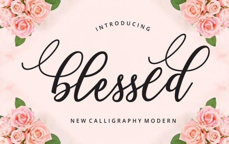 Blessed-font.jpg Blessed Script Font