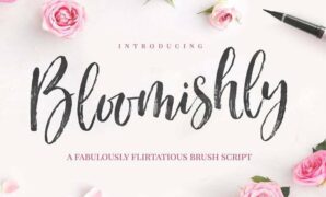 Bloomishly Brush Font