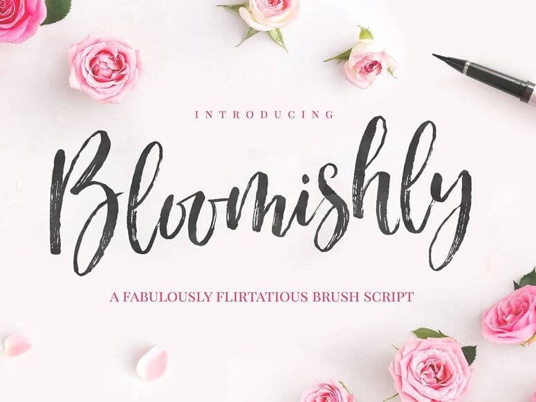 Bloomishly Brush Font