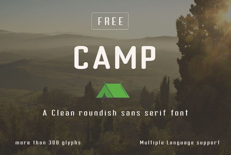 Camp-font.jpg Camp typeface Font