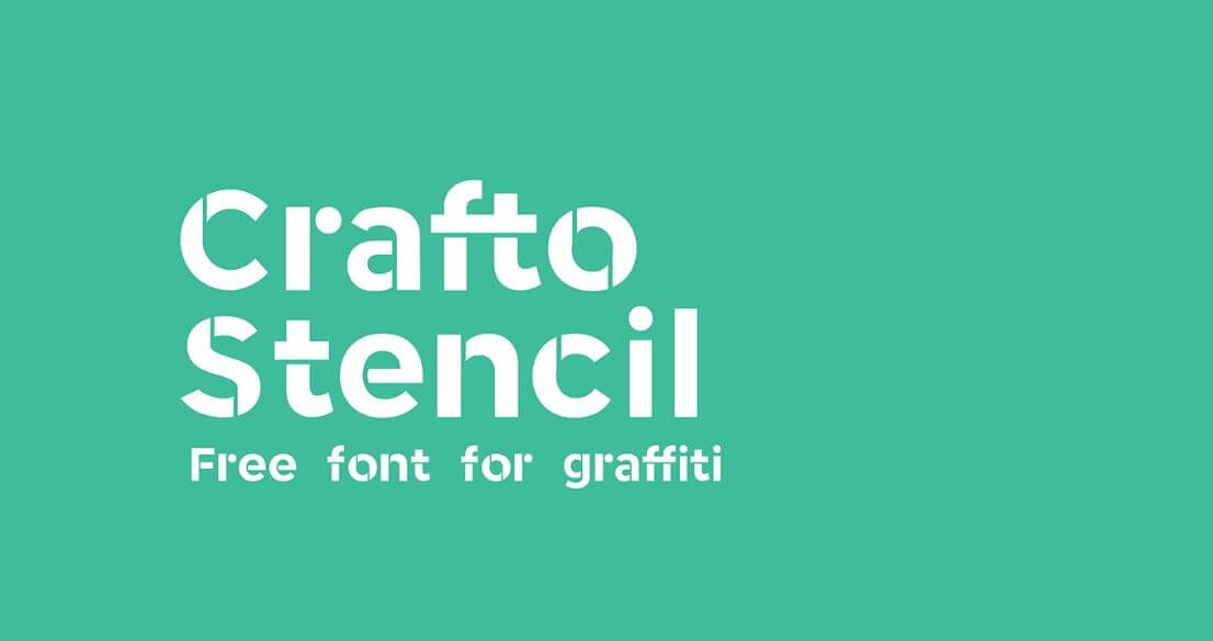 Crafto Stencil Typeface Font