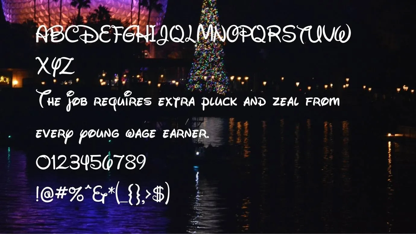 Fuente Disney Font