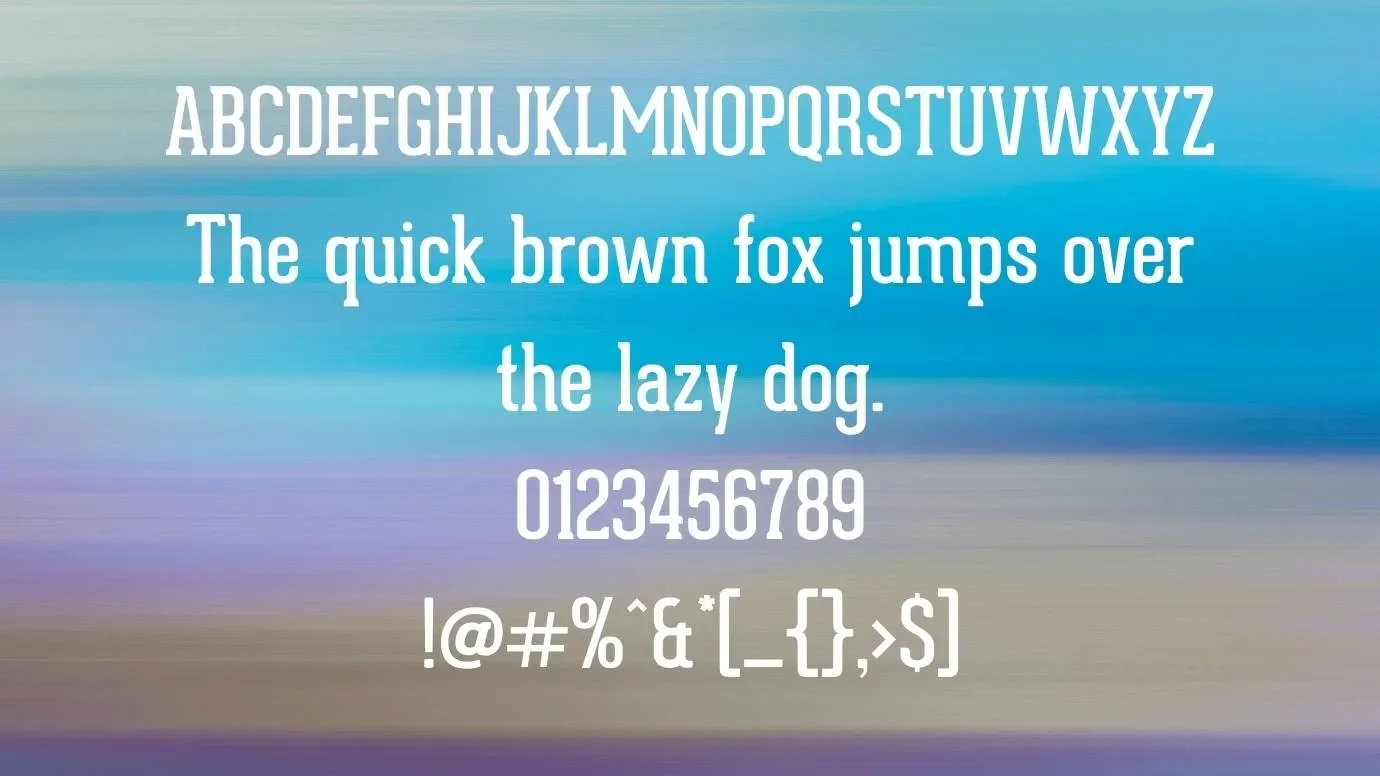 Geared Slab Font