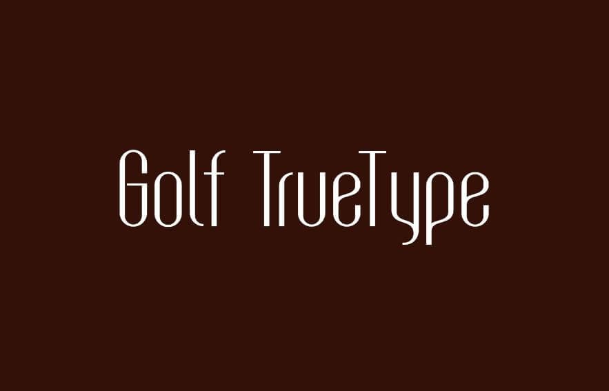 Golf TrueType Font