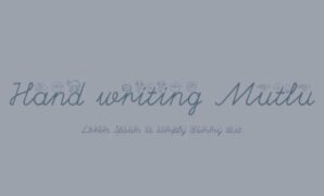 Hand Writing Mutlu Font