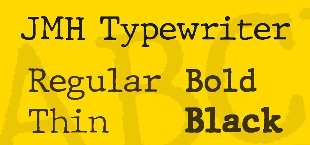 JMH Typewriter Font