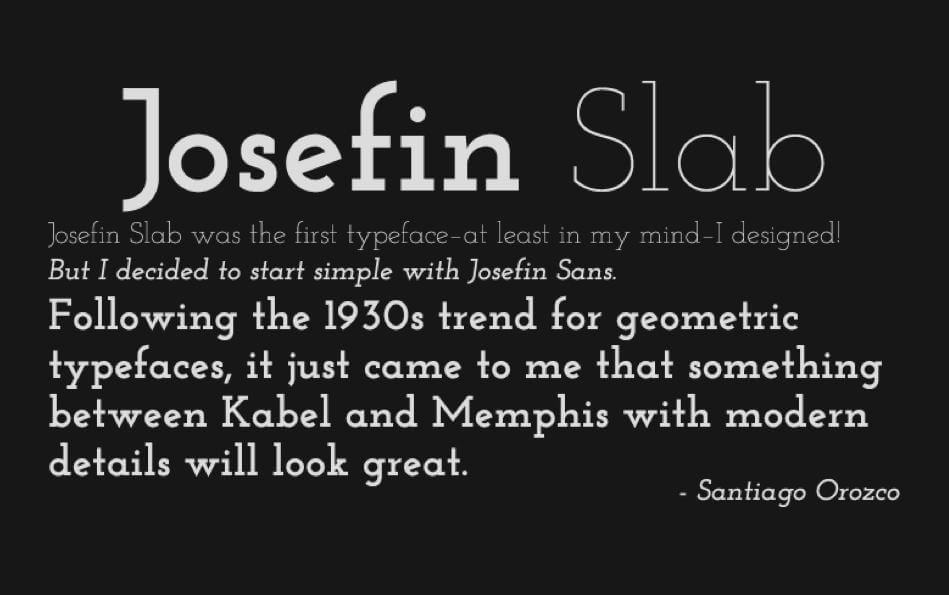 Josefin Slab Font