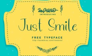 Just-smile.jpg Just Smile Typeface Font