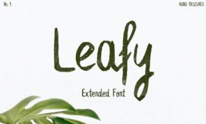 Leafy Brush Font