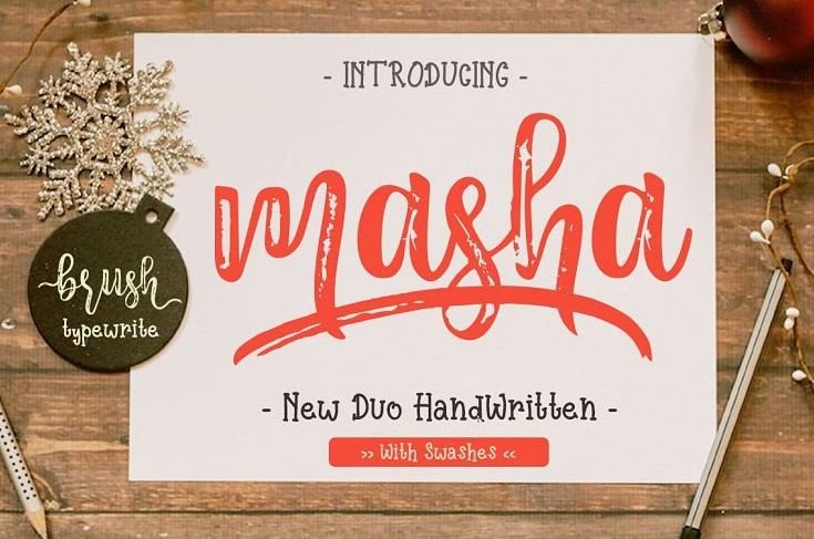 Masha Script Font