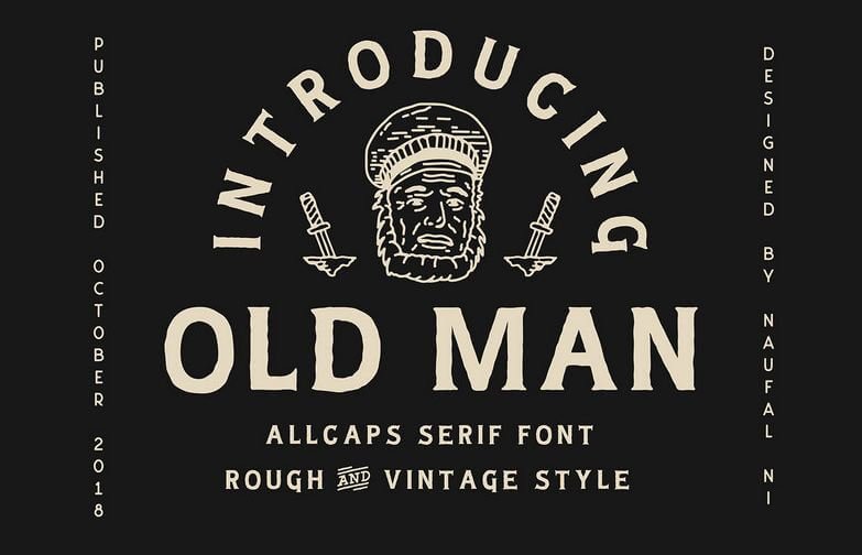 Old Man Typeface Font