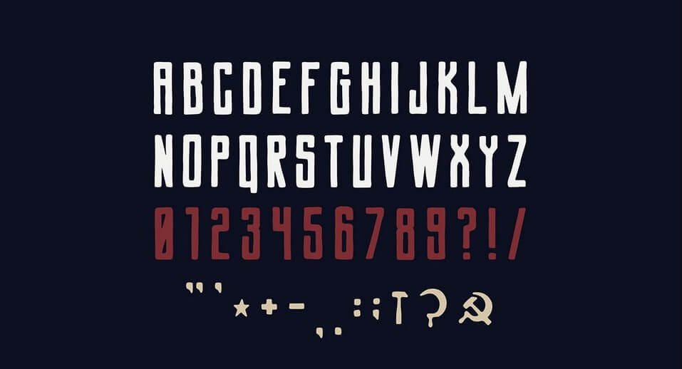 Soviet League Typeface Font