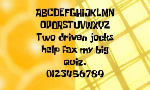 Spongeboy Me Bob Font