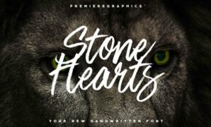 Stone Hearts Brush Font