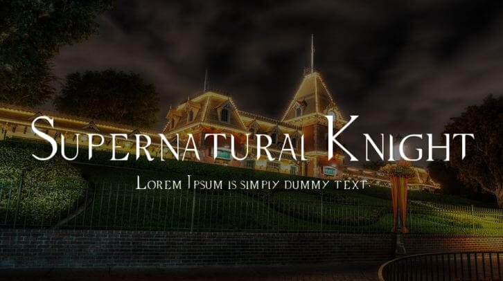 Supernatural-font.jpg Supernatural Knight Font