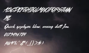 Thunderstorm Font